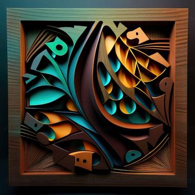 3D model abstract painting (STL)